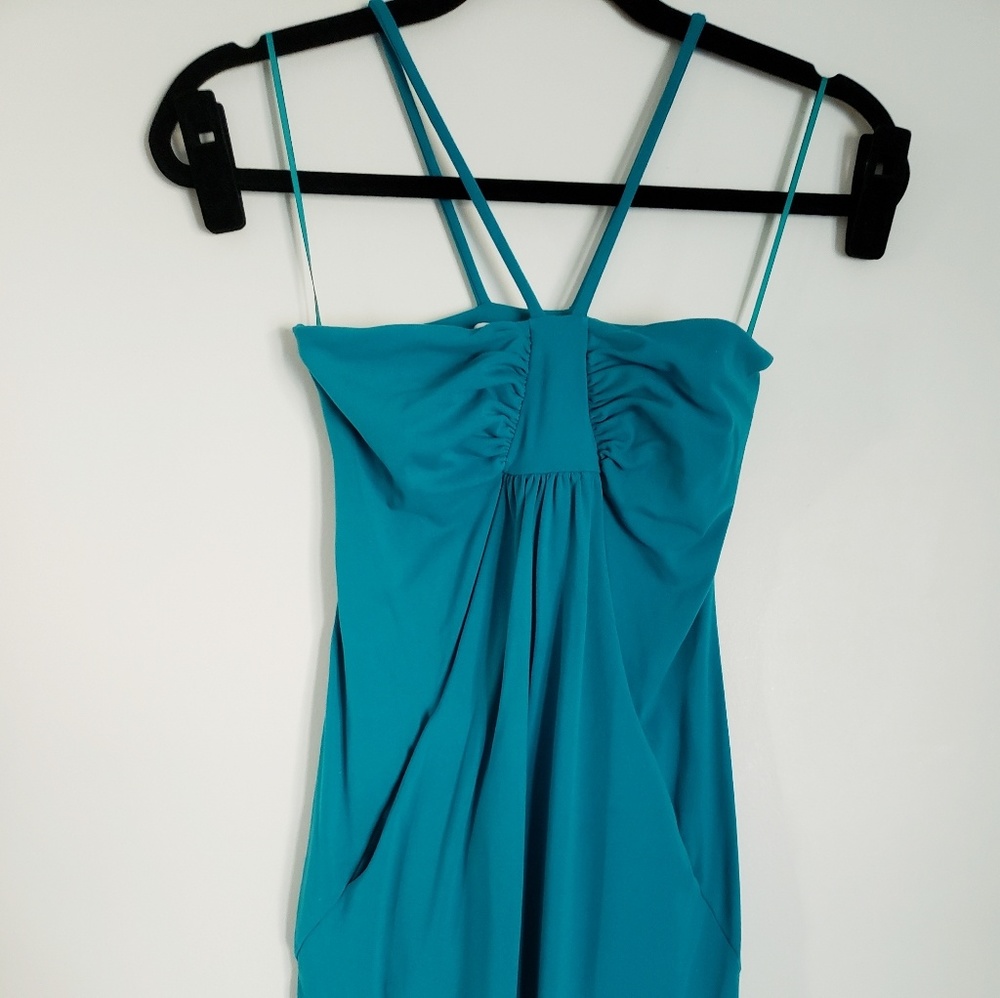Susana Monaco Teal Halter Dress